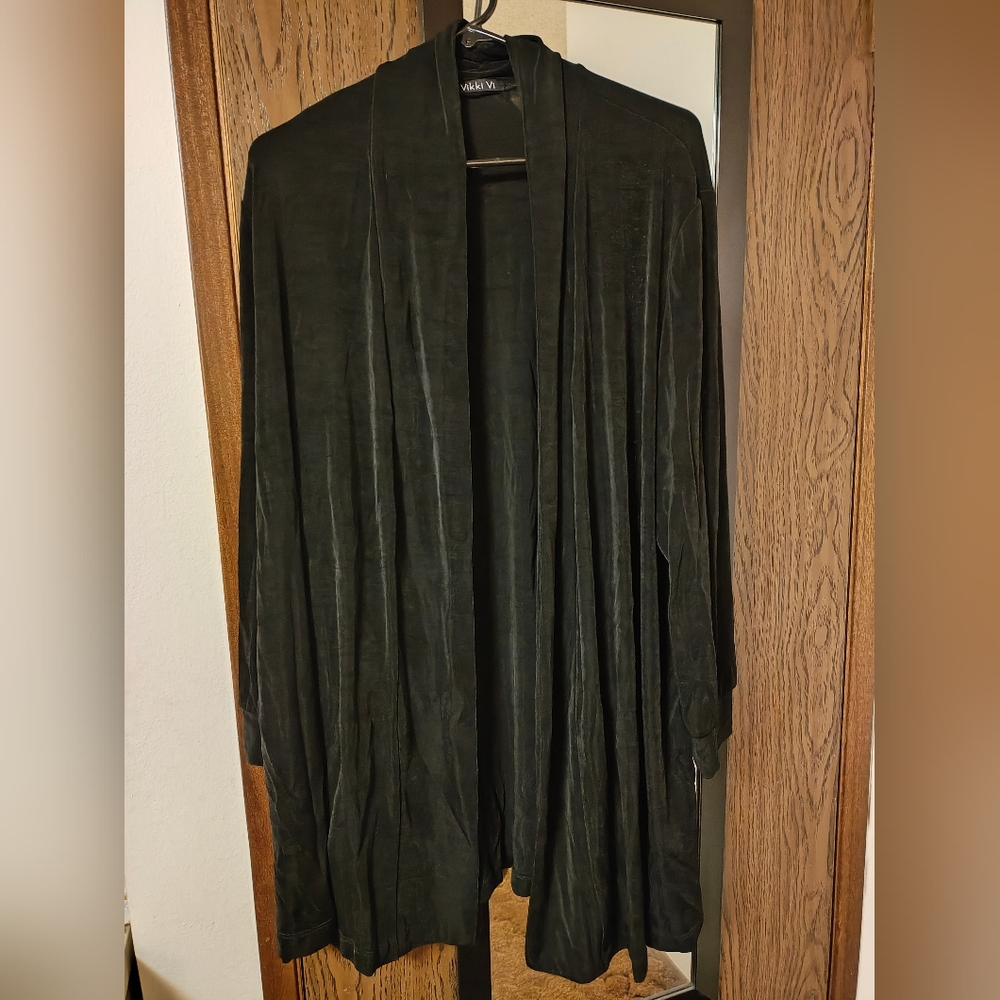 Vicki Vi Long Silky Formal Cardigan